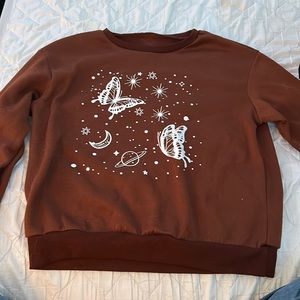 brown butterfly sweater
